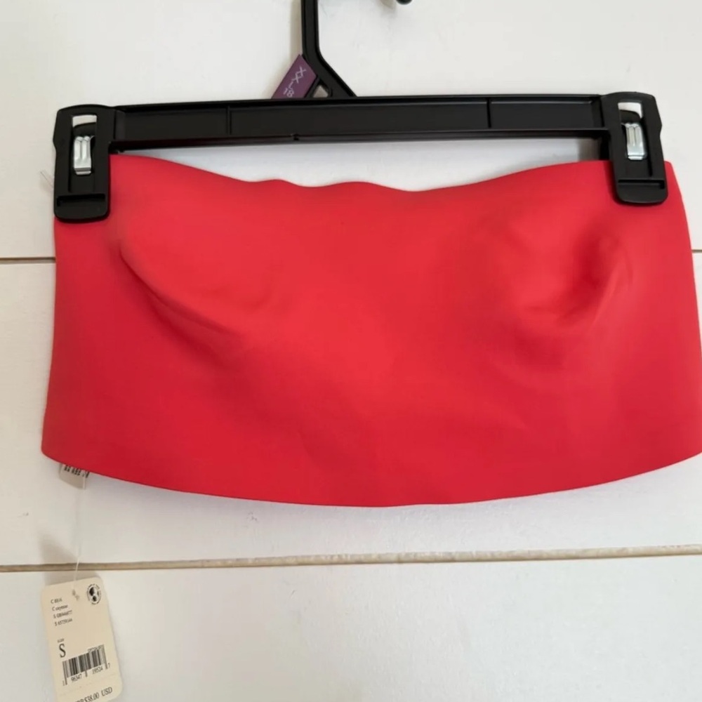 Free People Nina Bandeau Bralette in Cayenne Retail $38 NWT - Picture 2 of 6